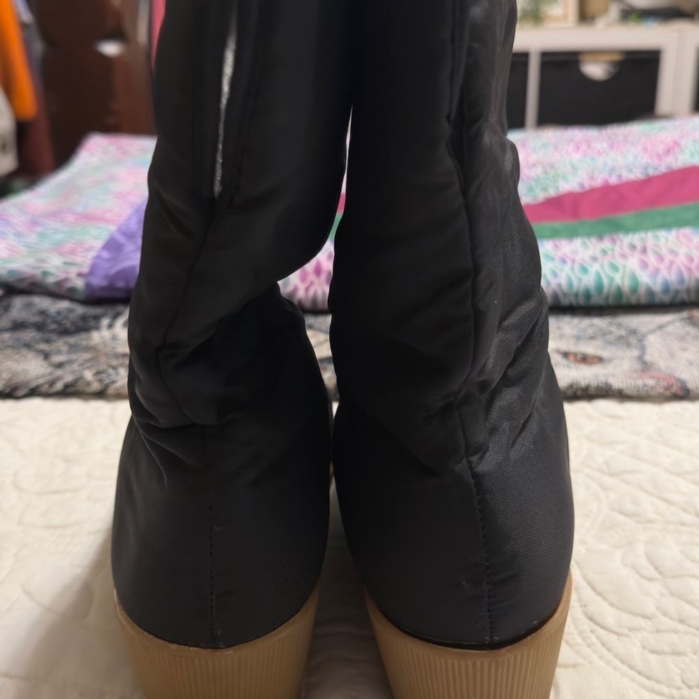 🌺SNOW KINGS BLACK FUR LINING HEELED BOOT - Picture 4 of 7